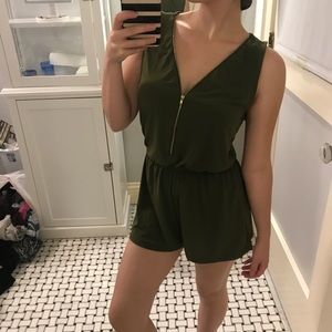 Olive green romper